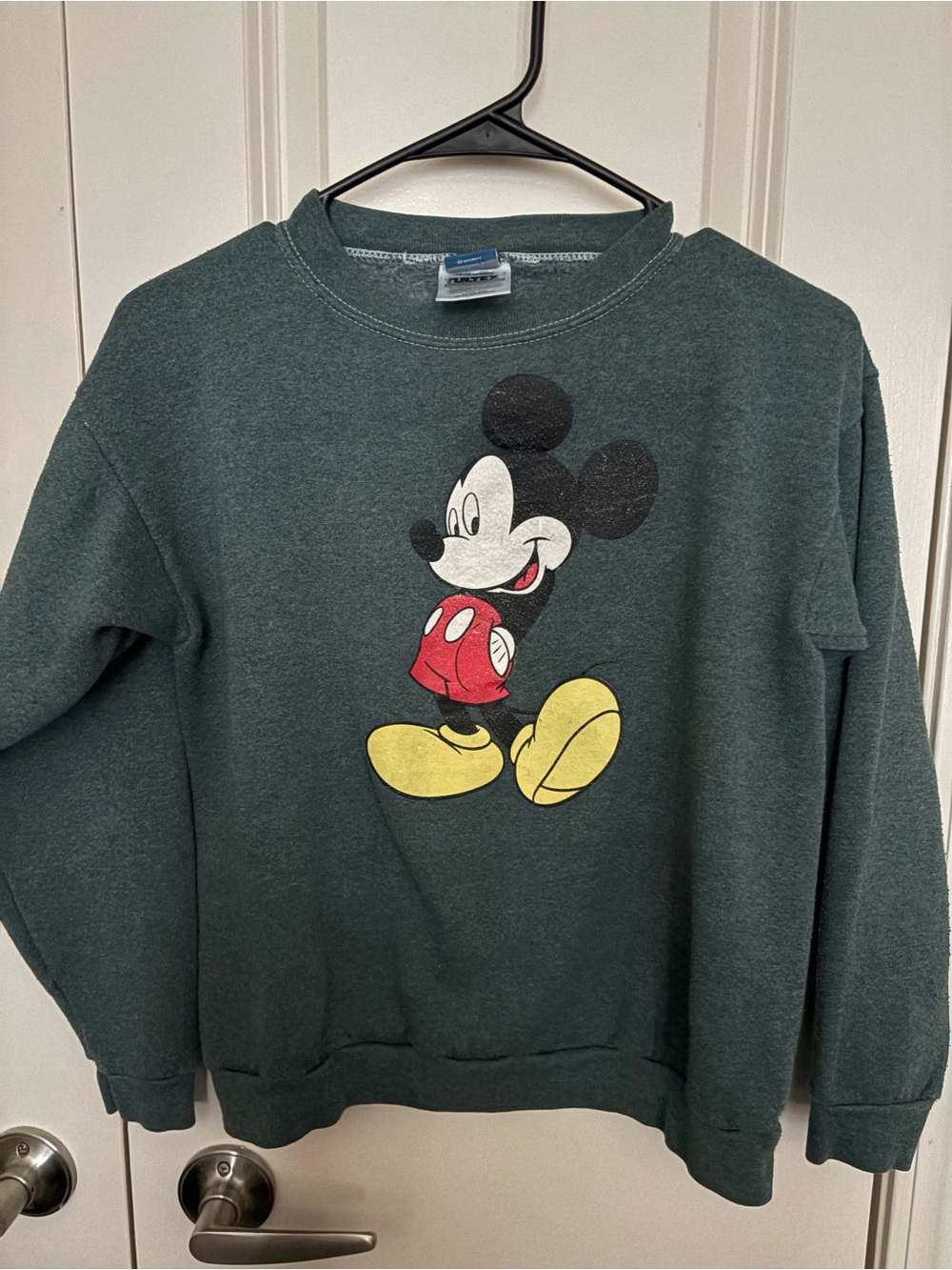 Disney Kid’s Dark Green Mickey Mouse Crewneck Sweater